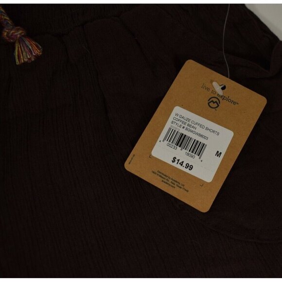 Magellan Outdoors Misses Medium Brown Gauze Cuffed Shorts New with tags - Picture 3 of 4